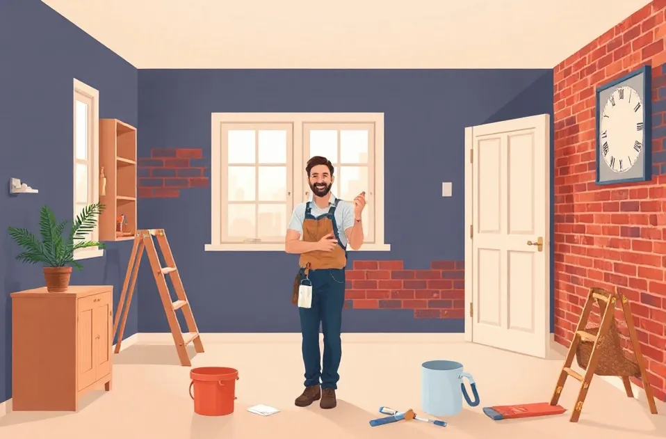 Intérieur rénové après travaux de peinture à Montargis