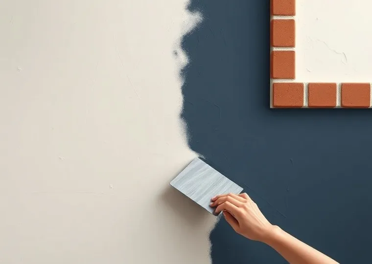 Application d'un enduit décoratif à la lisseuse sur un mur